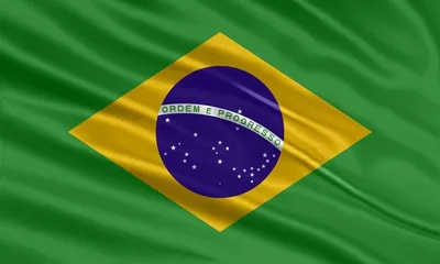 Дизайн флага бразилии. бразильский флаг польши из атласной или шелковой  ткани. векторная иллюстрация. | Премиум векторы
