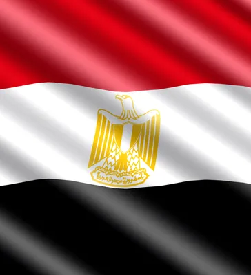 Флаг.ру: Кабинетный флаг Египта двухсторонний из атласа 100x150 | 100x150
