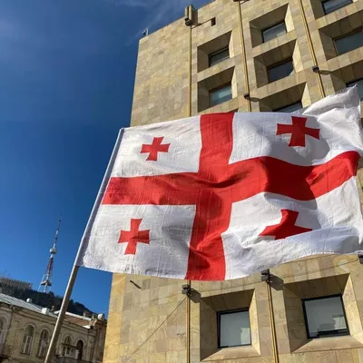 Флаг Грузии 135х90см. купить в Москве