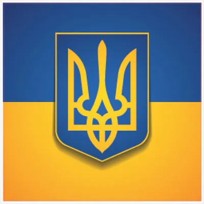 Флаг Украины, 20х30 см, на палочке, "УКРАИНА ГЕРБ" – купить оптом в  интернет-магазине 