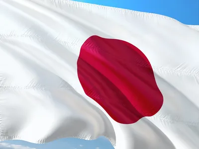 Флаг.ру: Кабинетный флаг Японии двухсторонний из атласа 100x150 | 100x150