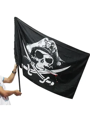 Пиратский флаг Скелет Рыбы купить и заказать 