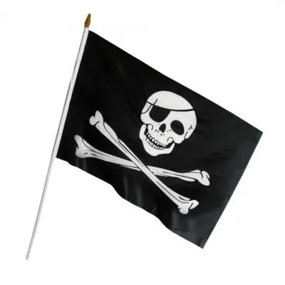 Флаг пиратский Веселый Роджер 40 х 60 Код товара: VRT4024060 | Купить в  интернет-магазине «Водник»