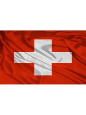 Развевая флаг Швейцарии с ландшафтом горы лета в предпосылке Национальный  символ E Белый крест на красном поле Стоковое Фото - изображение  насчитывающей символ, сценарно: 155220956