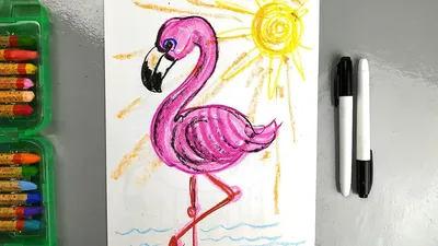 Фламинго рисунок для детей поэтапно - 93 фото