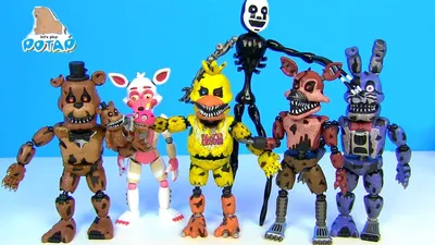 ФНАФ! Ночные Марионетки Фредди, Фокси, Чика и Бонни FNAF My toys Potap -  YouTube