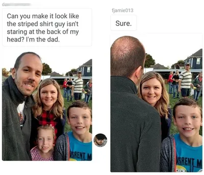 Фотошопер мастерски троллит людей, попросивших его подправить их фотографии