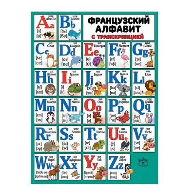 Плакат "Французский алфавит с транскрипцией" оптом с бесплатной доставкой  по России :: Плакаты обучающие