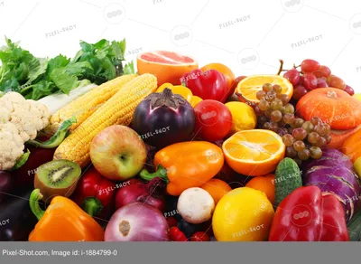 Картинки картошка Ананасы Корзина Пища Овощи Фрукты Белый фон