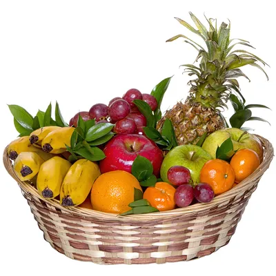 Корзина фруктов в подарок (малая) по цене 3484 ₽ - купить в RoseMarkt с  доставкой по Санкт-Петербургу
