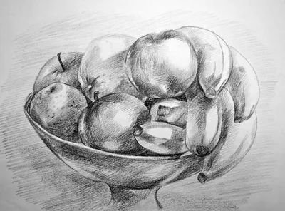 Черно-белый рисунок яблока с листом на нем. | Премиум Фото