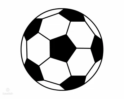Футбольный мяч рисунок черно белый - 38 фото