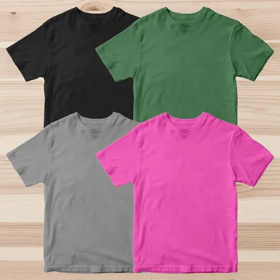 ᐉ Набор футболок базовых мужских однотонных S Хаки/Серый/Черный/Розовый