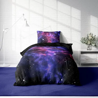 4 teilig Weltall Bettwäsche 135x200 cm Galaxy Kosmos All Universum Sterne |  eBay