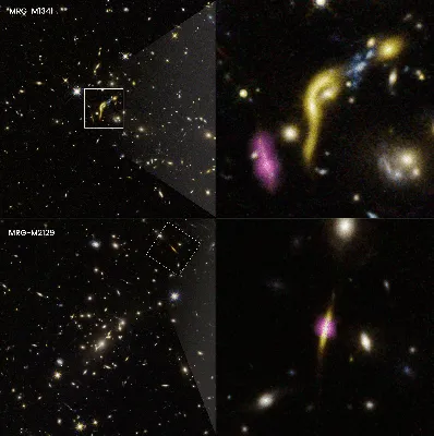 Телескоп «Хаббл» запечатлел две обманчиво близкие галактики NGC 4496A и NGC  4496B