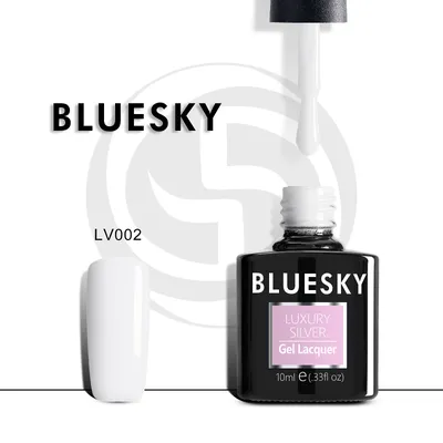 Гель-лак №002 белый густой Luxury Silver 10 мл, BLUESKY купить