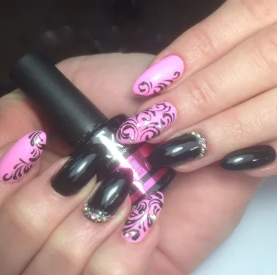 Nail Art # маникюр # ногти # nails # nail # дизайн ногтей # гель лак # гель  # гелевые ногти # шеллак# | Black nail designs, White nails, Nail art