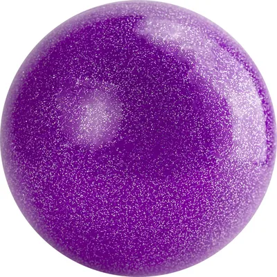 Мяч для художественной гимнастики однотонный, диам. 15 см, ПВХ, фиолетовый  с блестками — купить за 470 руб. в Череповце в интернет-магазине «Форвард»