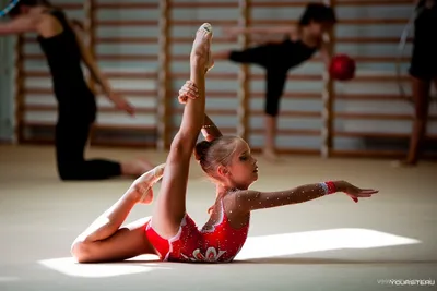 Молодая женщина художественной гимнастики придерживаться упражне  изображение_Фото номер 501556794_JPG Формат изображения_
