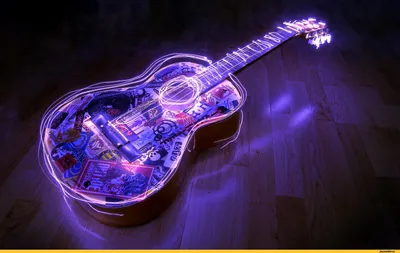 🌀🍁красивая гитара на фоне …» — создано в Шедевруме