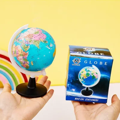Глобус Globen Земли физический-политический с LED-подсветкой диаметр 21 см  купить по цене 1402 ₽ в интернет-магазине Детский мир