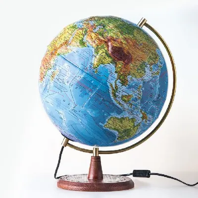Глобус Земли физический с подсветкой рельефный, 320 мм за 2026 ₽ купить в  интернет-магазине ПСБ Маркет от Промсвязьбанка