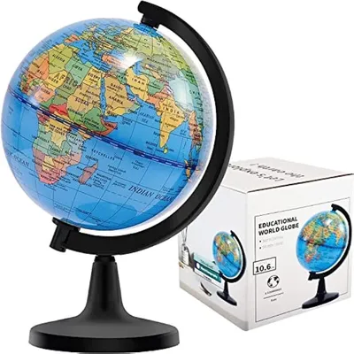 Глобус Земли рельефный (физич./политич.), с подсветкой, диаметр 32 см. -  купить, цена