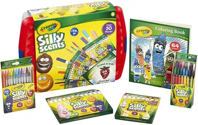 Crayola Colouring Set Silly Scents Markers Crayons Colouring Book | eBay