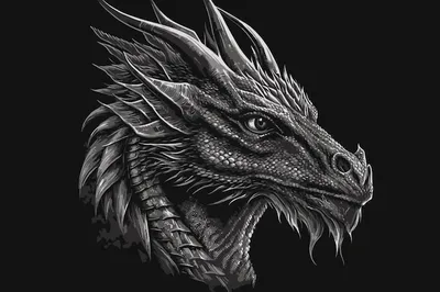 рисунок голова дракона поэтапно | Рисунок дракона, Рисунки драконов,  Рисовать