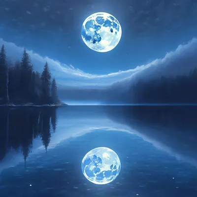 Голубая Луна — яркая, неуловимая, таинственная - РИА Новости, 
