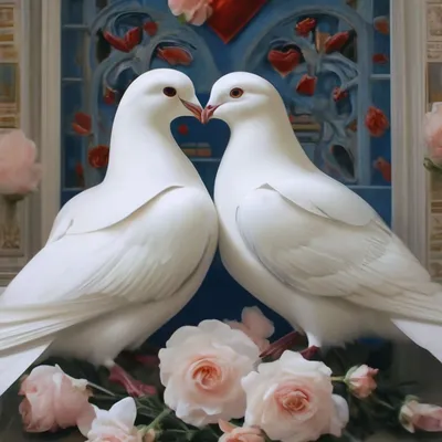 Любовь и Голуби ❤️🕊️ белые голуби, …» — создано в Шедевруме