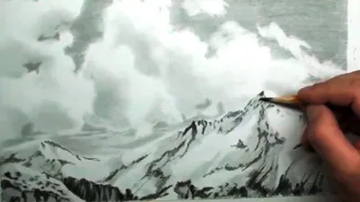 Как нарисовать горы карандашом и красками: легкие способы рисования горного  пейзажа для начинающих и детей