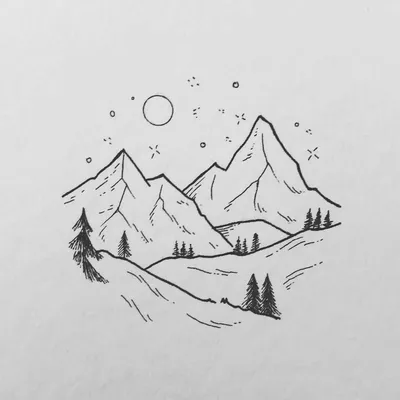 Как нарисовать горы карандашом и красками: легкие способы рисования горного  пейзажа для начинающих и детей