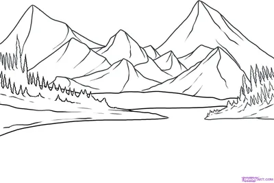 Как нарисовать горы гуашью - YouTube