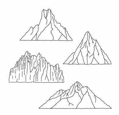 Горы рисунок Изображения – скачать бесплатно на Freepik