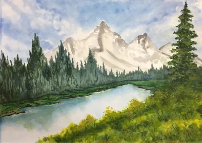 Как нарисовать горы - поэтапный мастер-класс как сделать реалистичный рисунок  гор и холмов | Картины с видами природы, Рисунки пейзажей, Реалистичный  рисунок