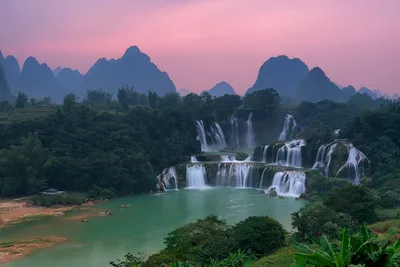 mountains | lake | waterfall | Горы | водопад| лес | Пейзаж картина маслом,  Картины пейзажа, Акварельные пейзажи