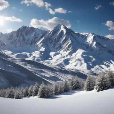 Снежные горы | Премиум Фото