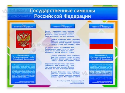 Стенд Государственная символика РФ. Цена: 2600 руб.