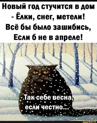 Новый год стучится в дом - Ёлки, снег, метели! Всё бы было зашибись, ' Если  не апреле! Так себе весна; … в 2023 г | Смешное ретро, Смешные  высказывания, Веселые высказывания