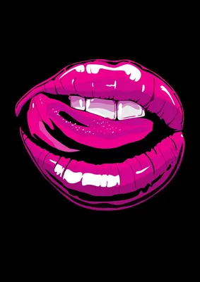 Закрыть сексуально открытый рот с языком лизать белые зубы. Чувственные  красные губы. Сексуальные губы, сосать. стоковое фото ©  566203018