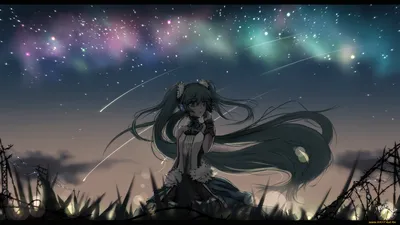 Девушка, hatsune miku, милая, поза, клубника обои, фото, картинки