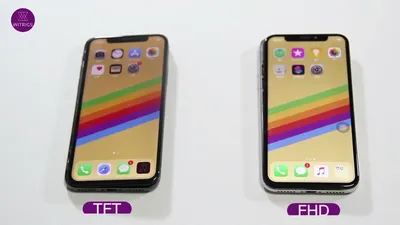 FHD screen and TFT screen comparison (for iPhone XS) - YouTube