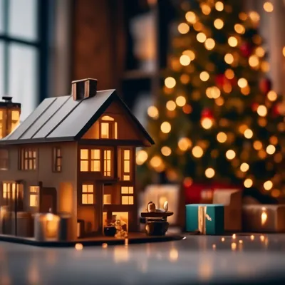 Новогодние подарки уютный дом и …» — создано в Шедевруме