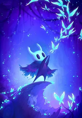 Обои озеро, свечение, существо, Hollow Knight картинки на рабочий стол,  раздел игры - скачать