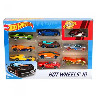 Hot Wheels Подарочный набор из 10-ти машинок купить в Алматы. Доставка  игрушек .