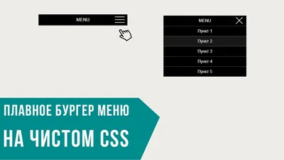 Готовое бургер меню на HTML и CSS