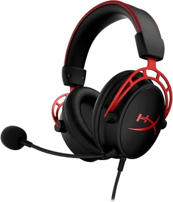 : HyperX Cloud Alpha - Gaming Headset, Dual Chamber Drivers,  Legendary Comfort, Aluminum Frame, Detachable Microphone, Works on PC, PS4,  PS5, Xbox One/ Series X|S, Nintendo Switch and Mobile – Red :