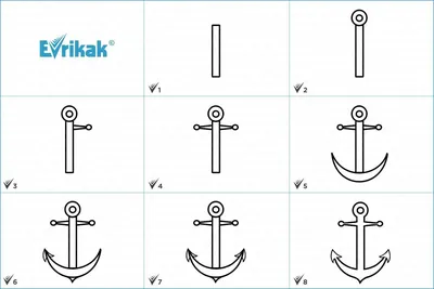 Рисунок раскраска якорь (38 фото) » рисунки для срисовки на Газ-квас.ком