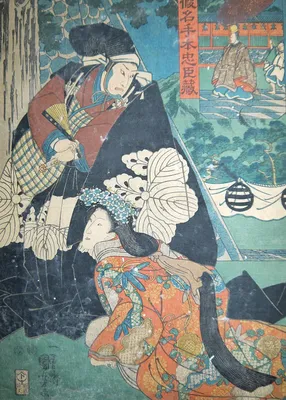 Японская гравюра-укиё-э Утагава Куниёши (1798-1861). Японские свитки,  картины, ксилография, гравюры укиё-э. Mega Japan, японский онлайн магазин.